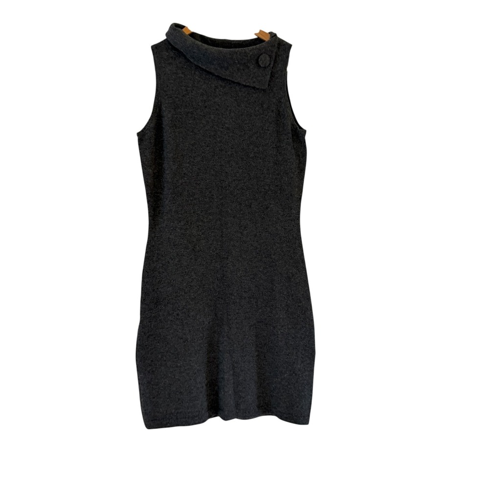 Design History 100% Cashmere Sweater Dress M Gray Quiet Luxury Career Capsule